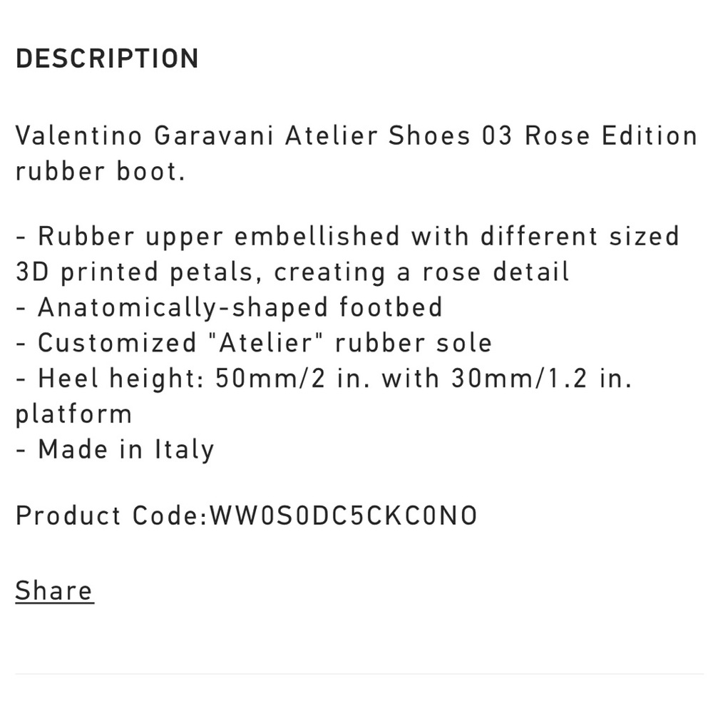 Valentino Atelier Black Rose Boots - Picture 8 of 8
